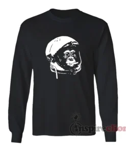 Astronaut Space Monkey Smoking A Cigarette Long Sleeves T-Shirt