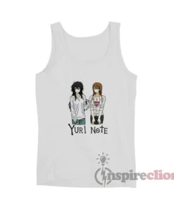 L Lawliet And Light Yagami Death Note Yuri Note Parody Tank Top