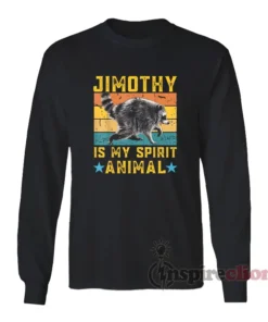 Raccoon Jimothy Spirit Animal Meme Vintage Long Sleeves T-Shirt