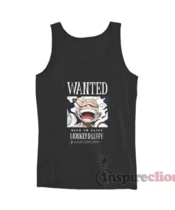 Wanted Dead Or Alive Luffy Poster Tank Top