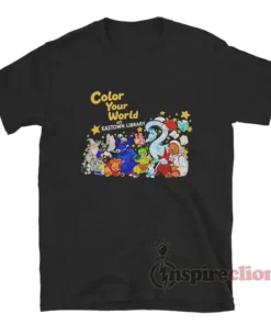Color Your World At Kastown Library Reading Books T-Shirt