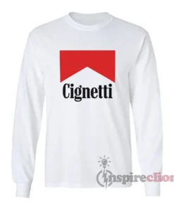 Cignetti Cigarette Logo Parody Long Sleeves T-Shirt